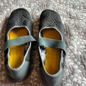 Keen Gray Mary Jane Sneakers with Yellow Insole